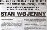 38. rocznica wprowadzenia w Polsce stanu wojennego