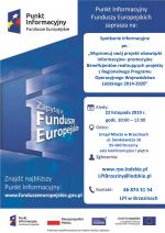 Punkt Informacyjny Funduszy Europejskich zaprasza na spotkanie „Postaw na własny biznes”